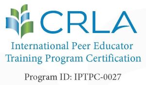 Image of Certification Logo - International Peer Educator Training by CRLA. Program ID IPTPC-0027